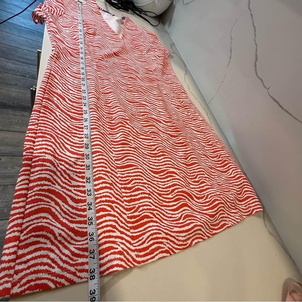 J. McLaughlin women's Ivana Shirt Dress Coral White sz XL NWT $228 resortwear - Picture 8 of 8